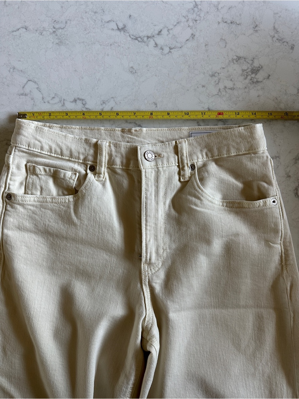 GAP Wide Leg High-Rise Jeans in Cream size 28/6 Long - Picture 6 of 10